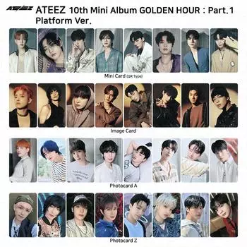 ATEEZ 10-й мини-альбом Golden Hour Part.1 Платформа Версия Фотокарта Мини-карта KPOP