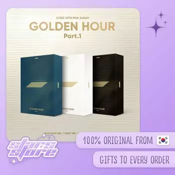 ATEEZ - 10-й мини-альбом [ GOLDEN HOUR : Часть 1 ] ( Версия Золотого Часа. / Дневник Вер. / Синий час Версия. ) Golden Hour Ver.