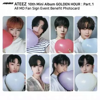 ATEEZ 10-й мини-альбом Golden Hour Part.1 ALL MD Фан-карта с мероприятия Jongho