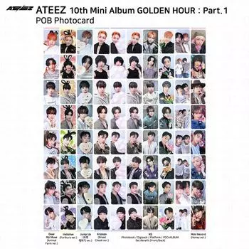 ATEEZ 10-й мини-альбом Golden Hour Part.1 POB Photocard Knpops Mini Record KPOP Jongho - KNPOPS