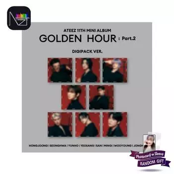 ATEEZ - 11-й мини-альбом GOLDEN HOUR : Часть 2 (Диджипак вер.) RANDOM 1PCS