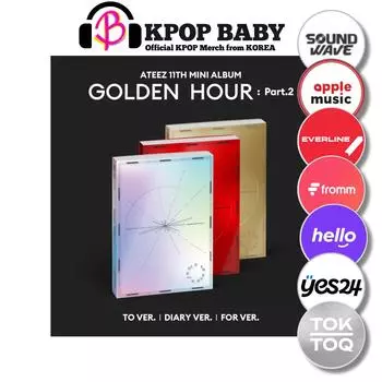 ATEEZ [ЗОЛОТОЙ ЧАС : Часть 2] 11-й EP (POB) NO POB (Random)