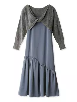 Atelier Cross Knit Set Dress 13WFO235021 BLU [Emi] Женский синий