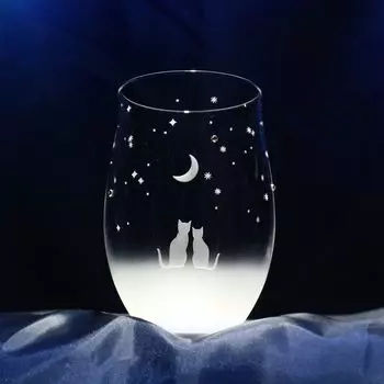 Atelier Keith Cat Motif Стеклянное небо с полумесяцем (Ночь вместе)