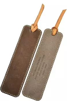 atelierCODEL Bookmark Bookmark Кожа Tochigi Leather Letterpress Printing (Темно коричневый) темно-коричневого