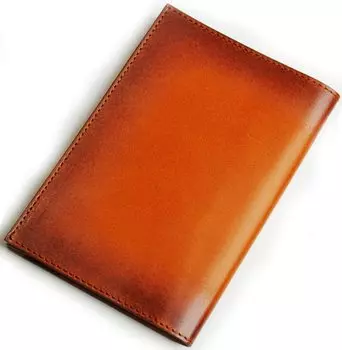 atelierCODEL Книга Мягкая обложка Высочайшее качество Кожа Tochigi Кожа Натуральная обложка, Размер, Текстура, (Коричневый цвет Tochigi, окрашенный вручную)