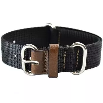 atelierCODEL nato Belt Craftsman стремится к максимальному комфорту при ношении часового ремешка Military Nylon Leather Watch (Ширина ушка 17мм18мм, черный)