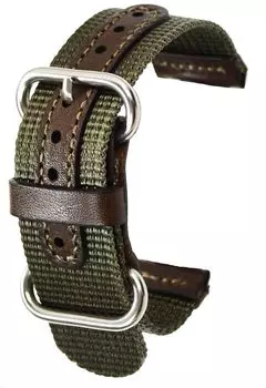 atelierCODEL Watch Strap Crafters стремятся к максимальному комфорту при ношении Smart Watch Military Nylon Leather Band Watch Hole Leather Reinforcement 22mm (Серый