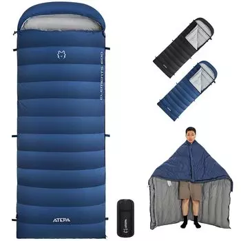 ATEPA Down Sleeping Down Sleeping All Компактный конверт для кемпинга Sleeping 3 в 1 Многофункциональный Комфортная температура Включает в себя хранение полностью