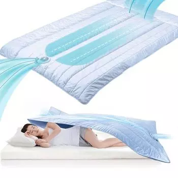 ATEX Summer Comforter Comfortable Sleep Bedding SOYO Wind Futon with Fan Comforter Washable Skin Comforter Cool Feeling Summer Cool Single Summer