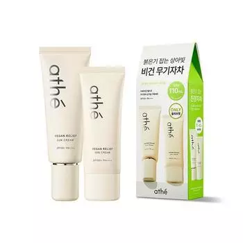 ATHE Vegan Relief Suncream SPF50+PA++++, Kbeauty, Корейская косметика, пробник
