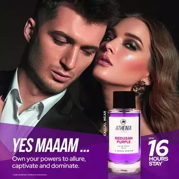 Athenia Medusan Purple, роскошные стойкие духи с лавандой и мускусом для женщин, парфюмированная вода 100 мл, цветочный аромат, подарок жене или девушке 100 ml