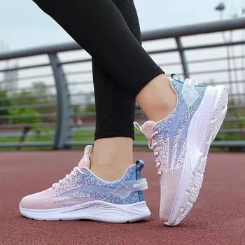 Athleisure Shoes Женская беговая нескользящая обувь Плоская сетчатая обувь 35