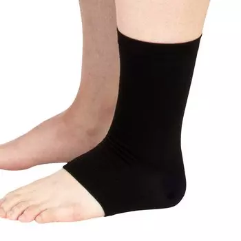 ATHMD Ankle Supporter for Ankle Made in Japan Black Free Size 108755 Level 2 Slightly Tight Sleeve Type ATHMD Fixed Support Stretchable Thin D&M чёрный