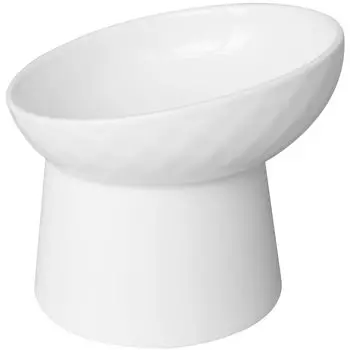 Athvcht Cat Food Ceramic 15 градусов уменьшает шею и талию предотвращает плевки для кошек Кошачья миска для еды с кошкой Корм для кошек для питья для кошек, собак и кошек Легко