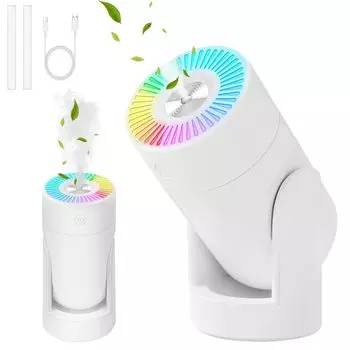 Athvcht Настольный ароматерапевтический настольный бесступенчатый угол наклона светодиодный ультразвуковой большой автомобильный USB-питание легкое автоматическое отключение сухой сжигание настольный увлажнитель контейнер