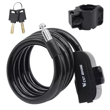 Athvcht велосипедный ключ длина провода удобный для поперечного сечения диаметр ключа дорожный IPX6 водонепроницаемый технология замок, замок, 110 см, защита от кражи, защита от высокого пореза,
