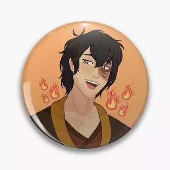 Atla Prince Zuko, мягкая булавка на пуговицах, женский декор, булавка с лацканами, ювелирный значок, одежда, креативная забавная шляпа с героями мультфильмов, милая металлическая булавка