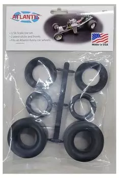 Atlantis Model Funny Car Tire Set Пластиковые детали для модели ATLAMC1012 1/16