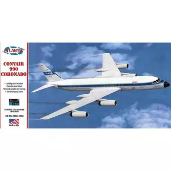Atlantis Model NASA Convair 990 Jet Airliner Пластиковая модель ATLAMCH254 Литье Цвет 1/135