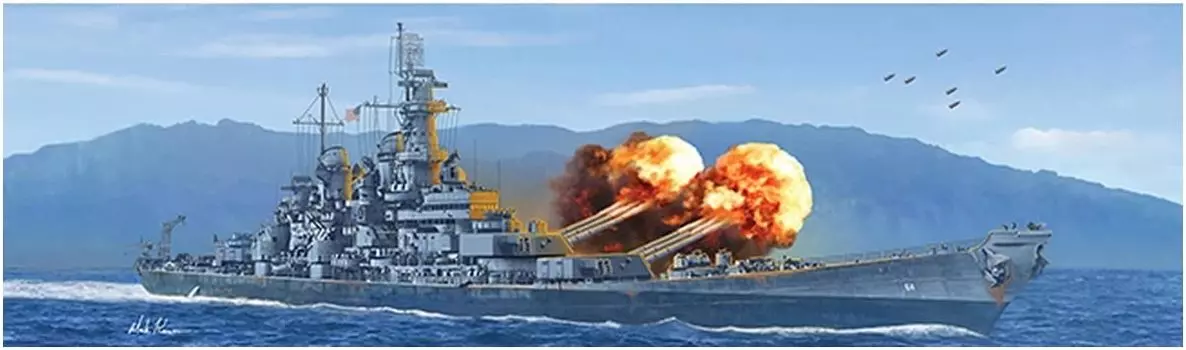 Atlantis Model US Navy Battleship USS Wisconsin 16 inch size plastic model ATLAMCM3006 Molding color 1/665 BB-64