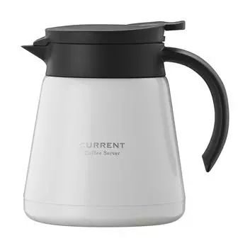 Atlas Coffee Server Unbreakable Thermal Pot Thermos Tabletop Pot Stainless Steel Vacuum Insulated 800ml Direct Drip Shatterproof ACS-801WH