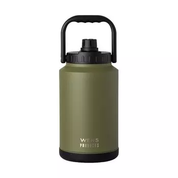 Атлас Контейнер для льда Кувшин для воды Холодное хранение Вакуумная изоляция Нержавеющая сталь На открытом воздухе Кемпинг Лед Портативный Контейнер для льда Бутылка Бак Долгое время Большой хаки