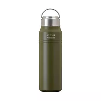 Atlas Water Bottle 700ml Cold Insulated Thermal Vacuum Insulated Stainless Steel Mug Bottle Screw Direct Drinking Easy to Wash Outdoor WENS Khaki Hot