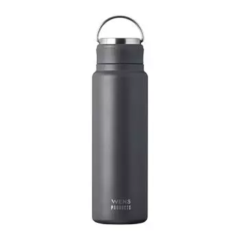 Atlas Water Cold Heat Vacuum Stainless Integrated Handle Seamless Screw Direct Easy to Easy to Outdoor WENS Gray Hot Water Bottle, 700ml, Insulation, серый
