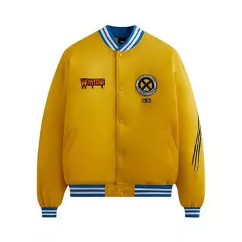 Атласная куртка-бомбер Kith для X-Men Wolverine Power, верхняя одежда унисекс, желтая KHM010320-731