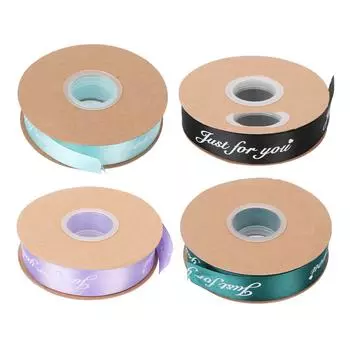 Атласная лента шириной 1 дюйм, 45 ярдов для упаковки подарков, цветов, свадебных украшений для волос A Black