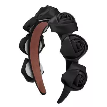 Атласная роза широкая повязка на голову винтажный стиль повязка для волос для женщин девушки аксессуары для волос свадебный костюм головной убор ручной работы головной убор