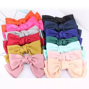Атласное кольцо с бантом, шелковые аксессуары для волос, заколка для волос, украшения для волос, модные женские заколки для волос 21*13cm