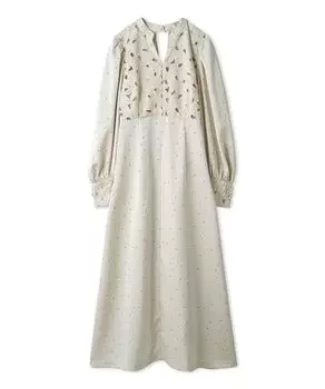 Атласное платье с вышивкой LWFO251006 DOT [Lily Brown] Женское