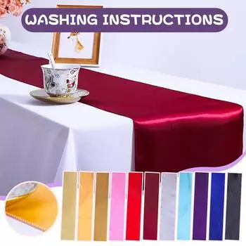 Атласные скатерти, скатерти для свадьбы, дня рождения, украшения для банкетов 12 х 108 дюймов серый