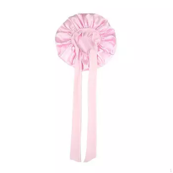 Атласный чепчик для волос для женщин, салон красоты, спа, макияж, купание розовый