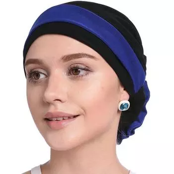 Атласный цветочный головной платок шаль модный женский платок мусульманский хиджаб шапки индийские шляпы тюрбан шляпа F