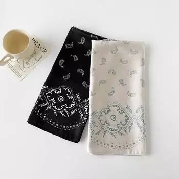 Атласный маленький квадратный шарф, шелковый шарф, женский платок длиной 70 см, шарф с принтом орехов кешью, профессиональный шарф 70*70cm