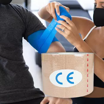 Атлетическая лента, эластичная мышечная лента, клейкая лента, самоклеящаяся поддержка колена