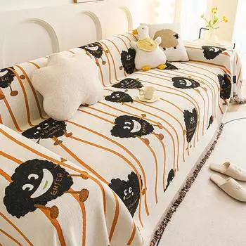 Атмосфера мультфильм чехол для дивана полотенце цельное нескользящее четыре сезона универсальный чехол для дивана полное покрытие ткань против царапин 180*130cm