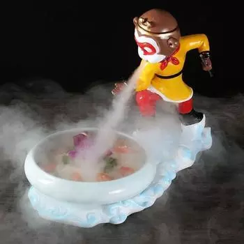 Атмосфера отеля Сухой лед Посуда Сунь Укун Персонализированные ресторанные тарелки Креативные ресторанные тарелки