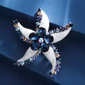 Атмосферная брошь в виде морской звезды, изысканная роскошная брошь для женщин высокого класса, брошь с нишевым дизайном и ювелирными украшениями