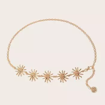 Атмосферная металлическая подвеска на талию Женские аксессуары Модный стиль Spice Girl Цепочка для тела Цепочка-пояс для платья