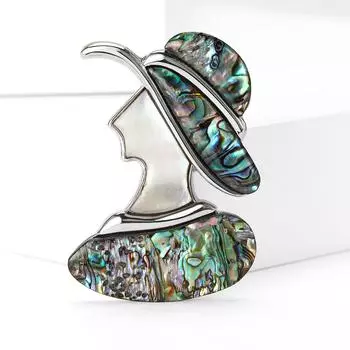 Атмосферная ракушка для девочки шляпа брошь личность мода женская одежда корсаж украшение булавка