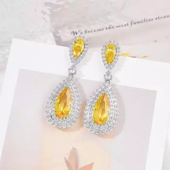 Атмосферные розово-красные серьги-капли, преувеличенные женские серьги-гвоздики, роскошные серьги из циркония высокого класса золотой