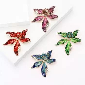 Атмосферный сплав эмаль ирис брошь модный темперамент женский костюм пальто корсаж ювелирные изделия булавка