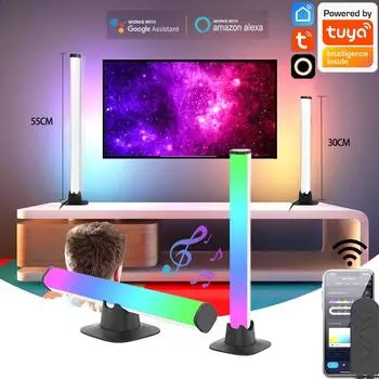 Атмосферный светильник, светодиодный Wi-Fi/Bluetooth, управление музыкой, ритм, праздничное украшение, светильник, освещение в приложении, лампа для игры, настенный настольный светильник