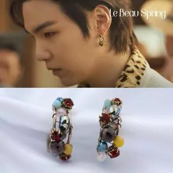 это то (Шуга из BTS) Съемка музыкального видео Серьги KPOP ручной работы