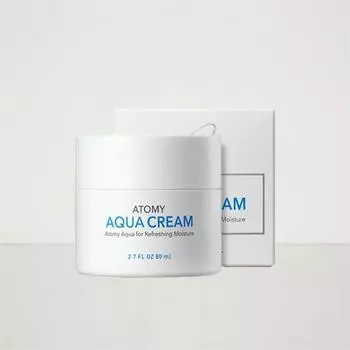 Atomy Aqua Cream 80 мл, природный источник энергии для увлажнения кожи, длительный эффект гидро-маски, уменьшающей потерю влаги.