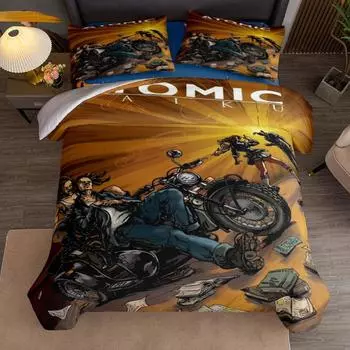 Atomic Haiku Bedding Set Without Sheet King Queen Double Full Twin Single Size Bed Linen Set 140x210cm